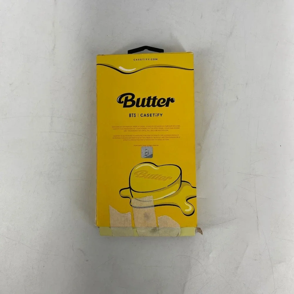 BTS x Casetify Butter iPhone 13 Pro Max Impact Case Yellow Heart K-Pop Merch NEW